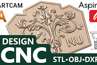 create cnc design, 3d model, vector, toolpath
