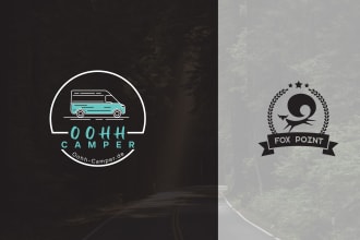 do modern minimalist line art text or badge logo design