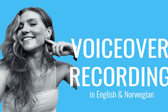 record professional norwegian or english voice over