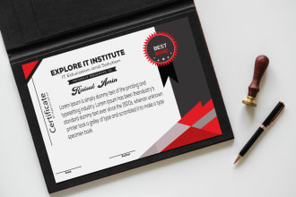 create professional certificate and diploma certificate design