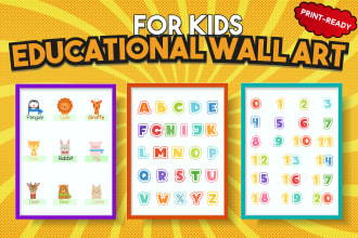 make cute educational wall art for kids