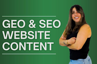 write GEO and SEO website content for google and ai search