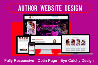 design website, author website, ebook website, landing pages