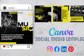 create professional social media template in canva