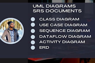 do uml diagrams, srs, erd, class, dfd and use case diagram