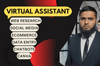 be your virtual assistant for social media, ecommerce, chatbots, web research