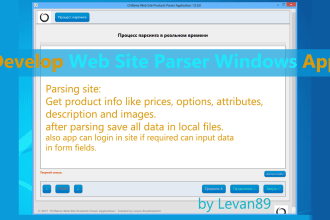 develop web site parser windows app