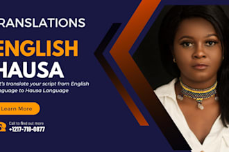write translate your scripts to hausa language