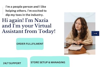 manage your shopify store and provide allaround virtual assistant services