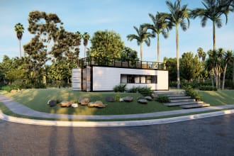 create a modern house design in 3dsmax
