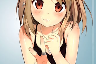 draw anime style of your characters sfw or nsfw
