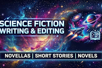 write cosmic science fiction or space opera adventure