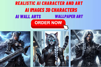 create 3d style ai generated character or concept art