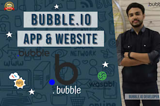 build responsive bubble io web application or design website