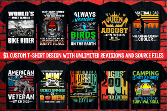 do retro vintage trendy custom t shirt design