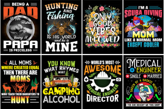 bulk typography trendy retro vintage t shirt design for amazon