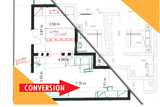convert pdf, jpg or sketch to autocad, dwg