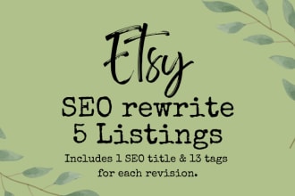 optimize your etsy SEO by writing your etsy titles and tags