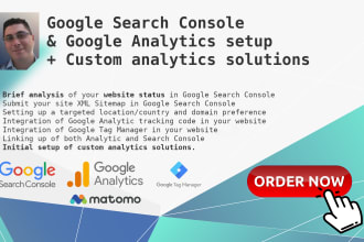 setup google analytics and search console, webmaster tools