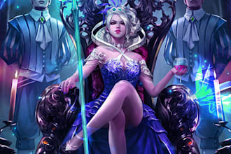 do card arts, fantasy illustrations, book cover design