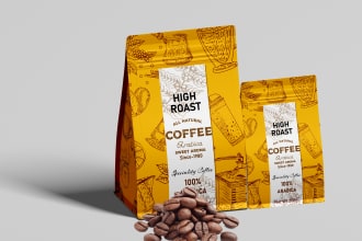 do coffee packaging and label design