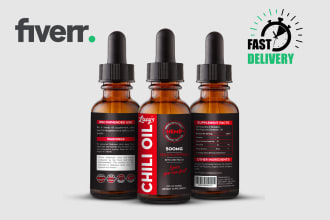 design premium product label package box bottle for cbd hemp