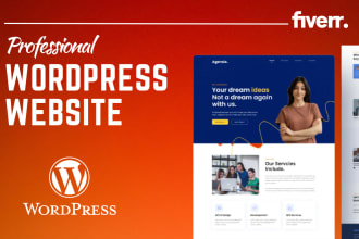 create professional wordpress website or fix issues