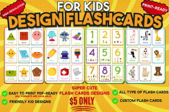 design printable flashcards for kids