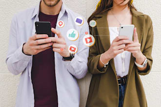 develop a social media app or website with admin panel