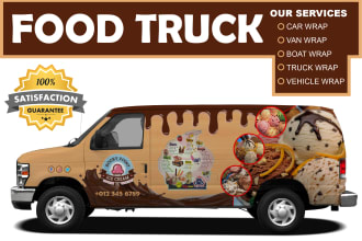 create food truck wrap, vehicle wrap design