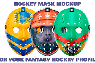 create a hockey mask designed custom for your fantasy hockey team