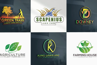 do outstanding lawn care grass trimming landscape logo