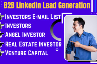 provide email list of real estate investor, angel investor b2b lead generation