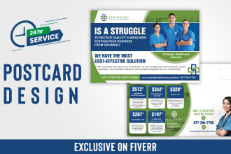 design dental, medical, healthcare, real estate postcard or eddm