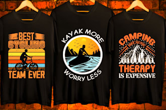 do illustrate amazing typography custom bulk vintage t shirt design