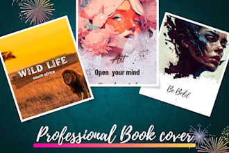 create a professional book cover, formatting, layout