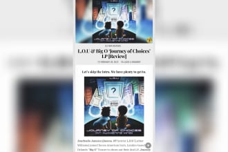 review your album or ep for my rap hip hop website