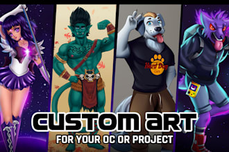 draw your oc or fantasy character with emotion and style