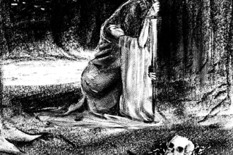 create epic horror dark art illustration in my style