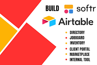 setup an airtable softr web app glide app softr website client portal database