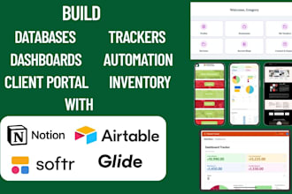 setup an airtable softr web app glide app softr website client portal database