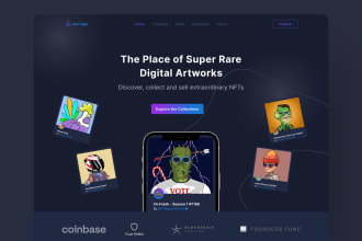 design a modern website for the nft marketplace