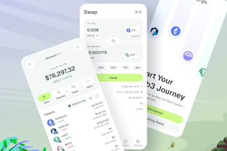 design web3 wallet app and nft website UI UX in figma