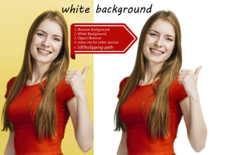 remove background for 10 photos professionally with white