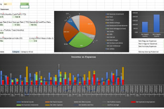 build professional excel dashboard, pivot table, charts and data visualization