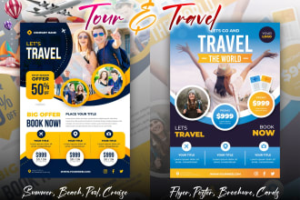 create an eye catching flyer for travel, tours, and summer beach parties