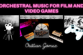 create orchestral music for film and video games