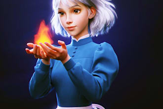 do 3d character model, 3d design, 3d cartoon character design