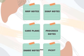 do all progress notes, soap notes, birp notes and care plans