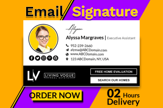 make professional modern clickable HTML email signature
